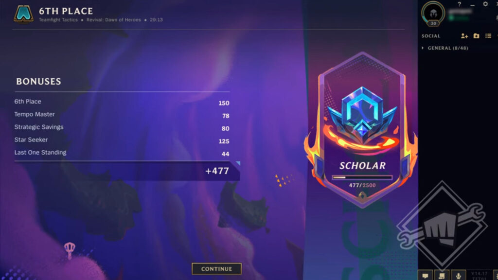 The Last One Standing skill resulted in some bonus SP 