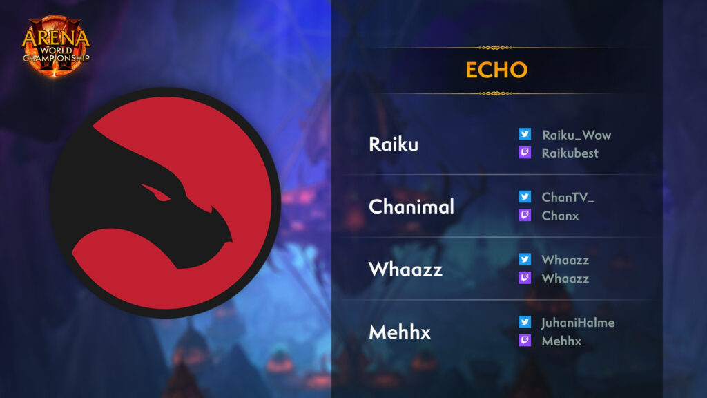 Echo players Raiku, Chanimal, Whaazz, and Mehhx