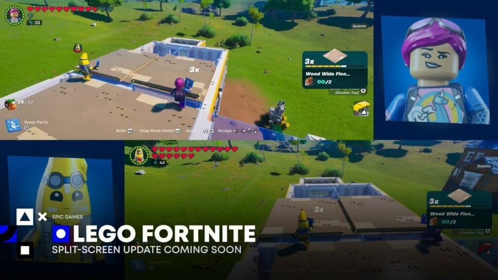 LEGO Fortnite split-screen