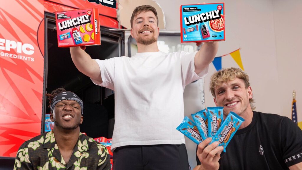 MrBeast, KSI, and Logan Paul unviel “Lunchly,” a Lunchables competitor
