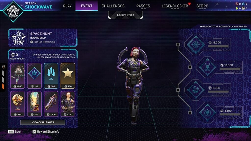 Apex Space Hunt Reward Shop