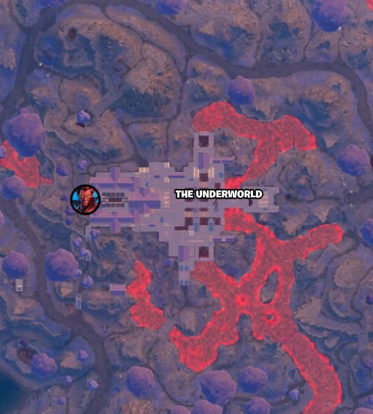 A closer look at Mephisto's location in Fortnite