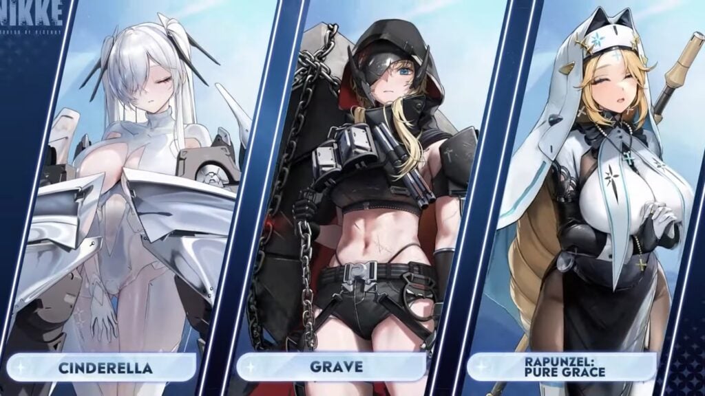 Cinderella, Grave and Rapunzel: Pure Grace from NIKKE 2nd Anniversary Update