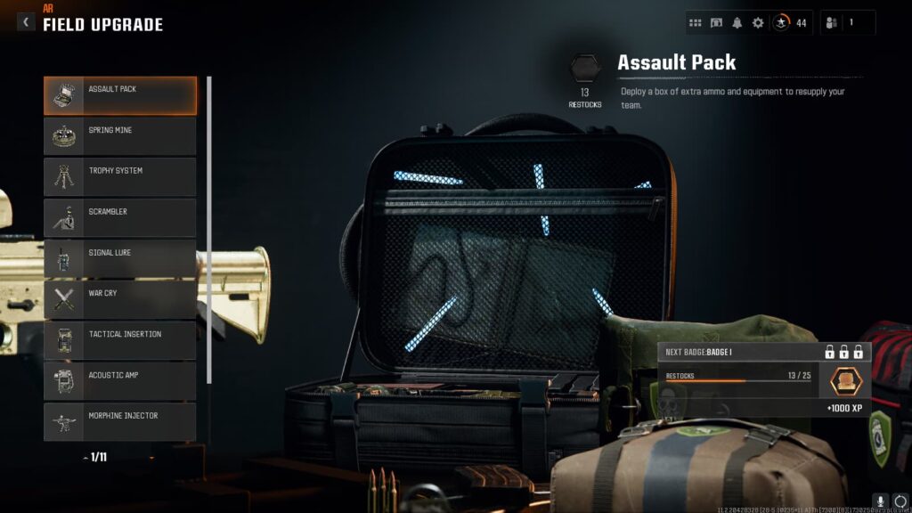 Assault Pack, one of the best Field Upgrades in Call of Duty: Black Ops 6.