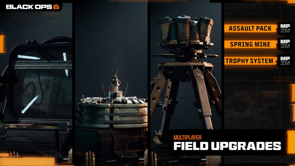 Available Field Upgrades at launch in Call of Duty: Black Ops 6.