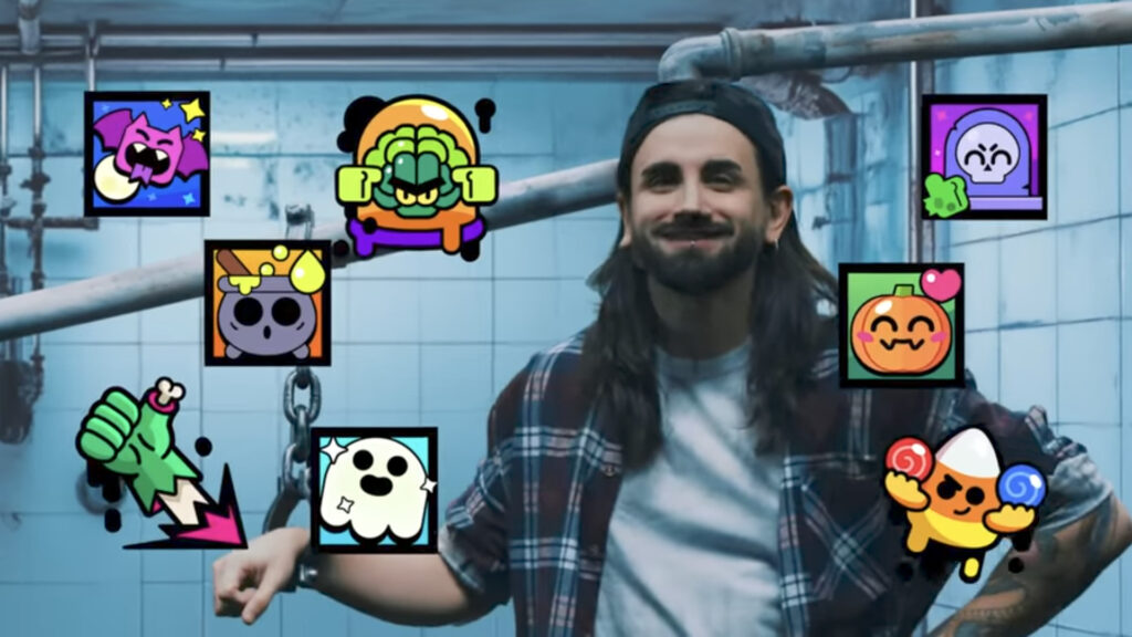 It’s a screenshot from the Brawl Stars Dead Game trailer, showing spooky cosmetics in the Dead Boxes