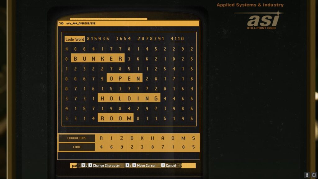 The correctly input codes to hack the computer in the Black Ops 6 campaign.