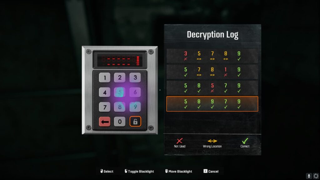 The correct code has been entered on the safehouse keypad in the Black Ops 6 campaign.