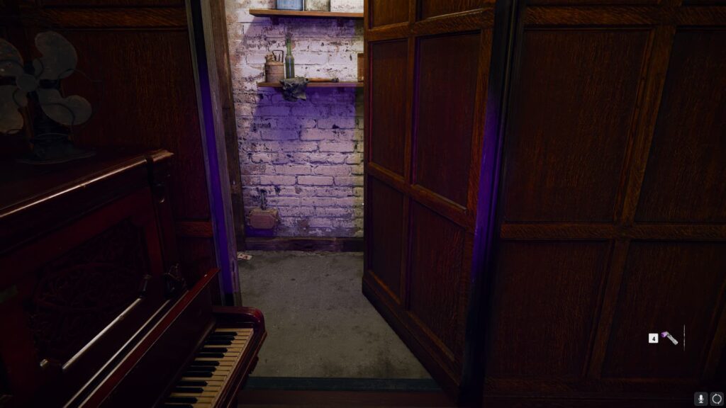 The secret room opened after completing the puzzle at the safehouse.