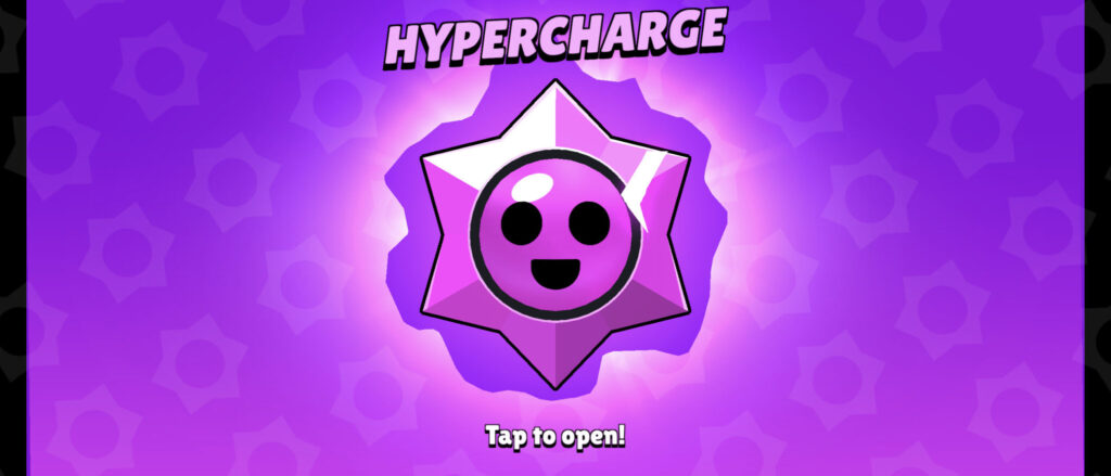 The screenshot shows a free Hypercharge items that dropped for a player during the Brawl Stars Dead Game event