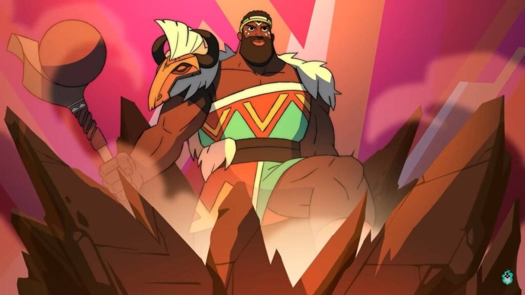 The art poster for the Brawlhalla Legend King Zuva