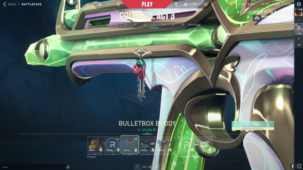 Bulletbox Buddy in the VALORANT Episode 9 Act 3 Battle Pass.
