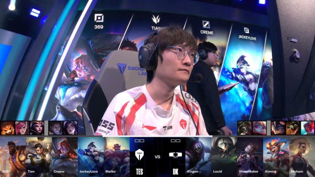 LoL Worlds 2024 Swiss Stage - TES vs DK game 1 draft