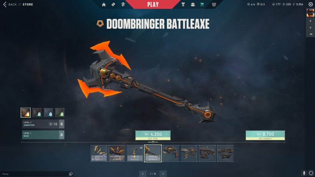 Doombringer Battleaxe.