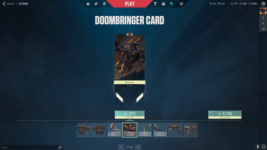 The bundle's card.
