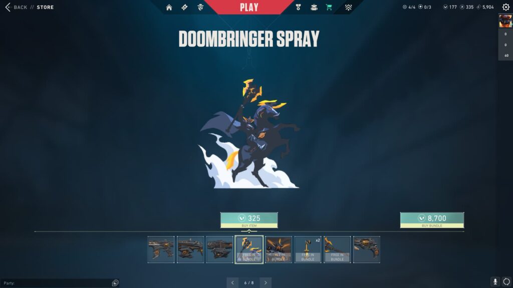 The bundle's spray.