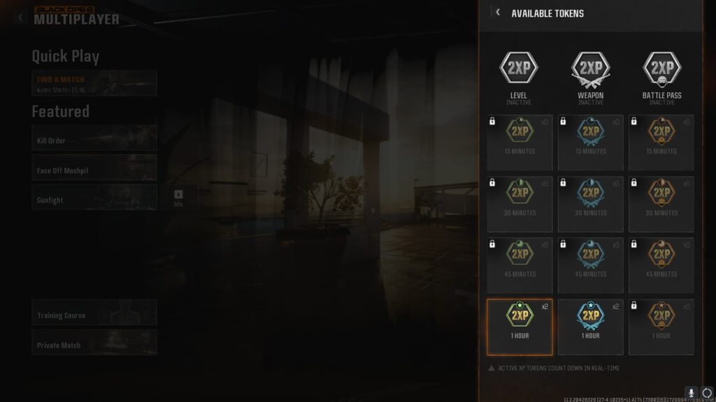 Double XP tokens which can help you level up fast in Black Ops 6.