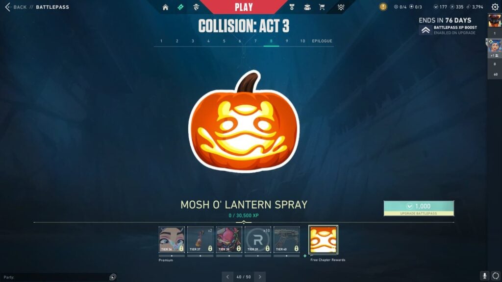 Mosh O' Lantern Spray (Free)