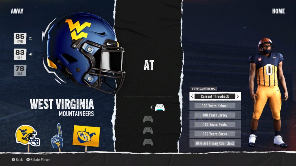 College Football 25 October patch screenshot 