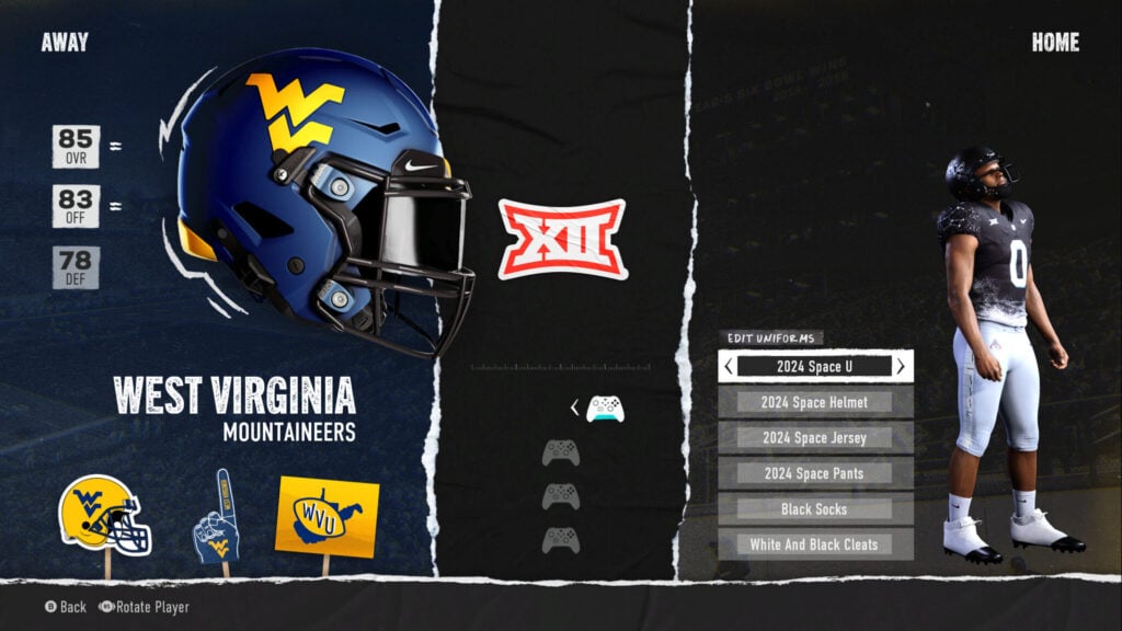 College Football 25 October patch screenshot