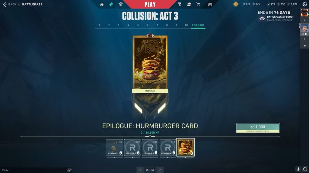 Epilogue: Hurmburger Card