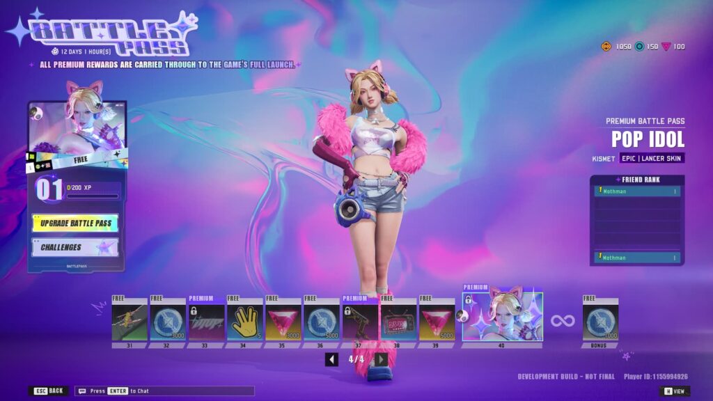 The FragPunk battle pass final tier reward.