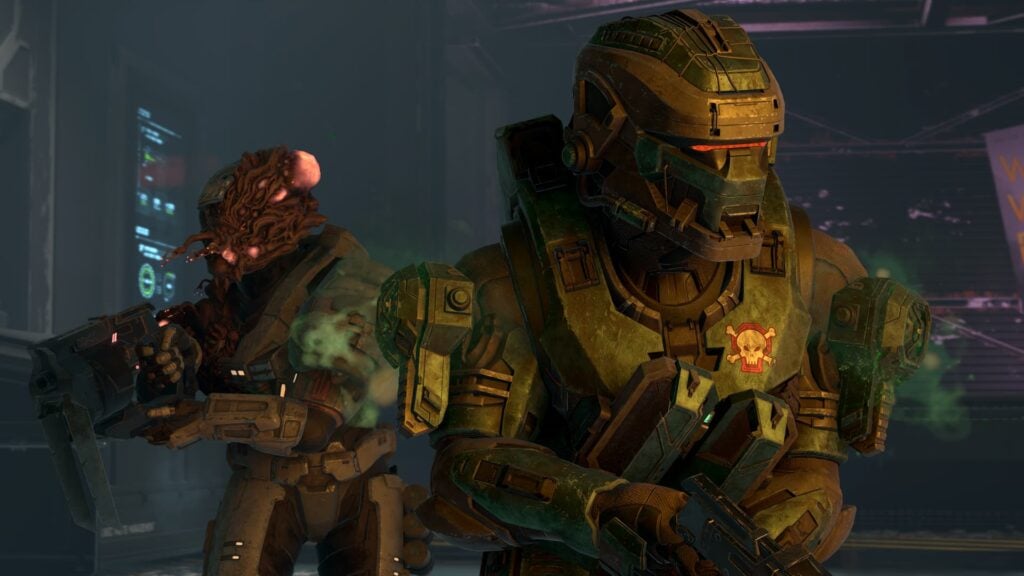 Two Spartans in Halo Infinite.