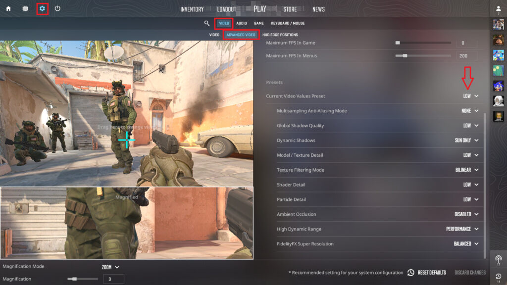 Set your CS2 graphics to Low to fix FPS after The Armory update.