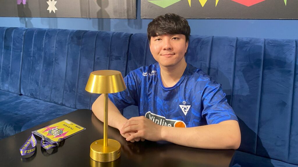 Whitemon, Tundra's support player, during the BB Dacha Belgrade's media day