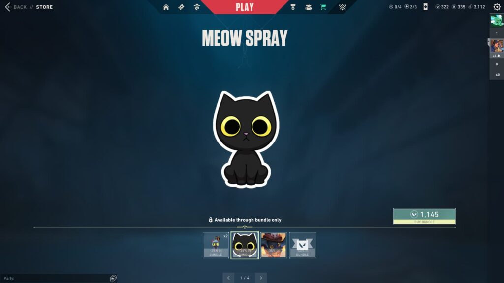 The Meow Spray from the Troublemaker VALORANT bundle.