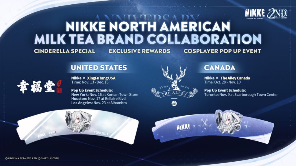NIKKE Milk Tea Collab information and location schedule