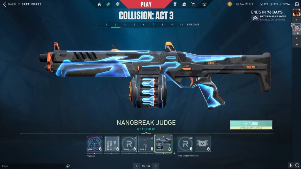 Nanobreak Judge in the VALORANT Episode 9 Act 3 Battle Pass.