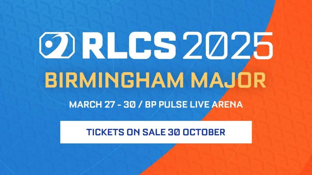 It’s a poster for the upcoming Rocket League esports event RLCS 2025 Major 1 — the details of the RLCS 2025 Birmingham Major