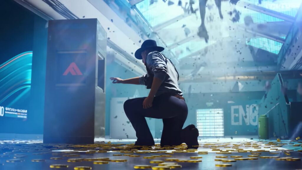 A player goes to steal a cashout.