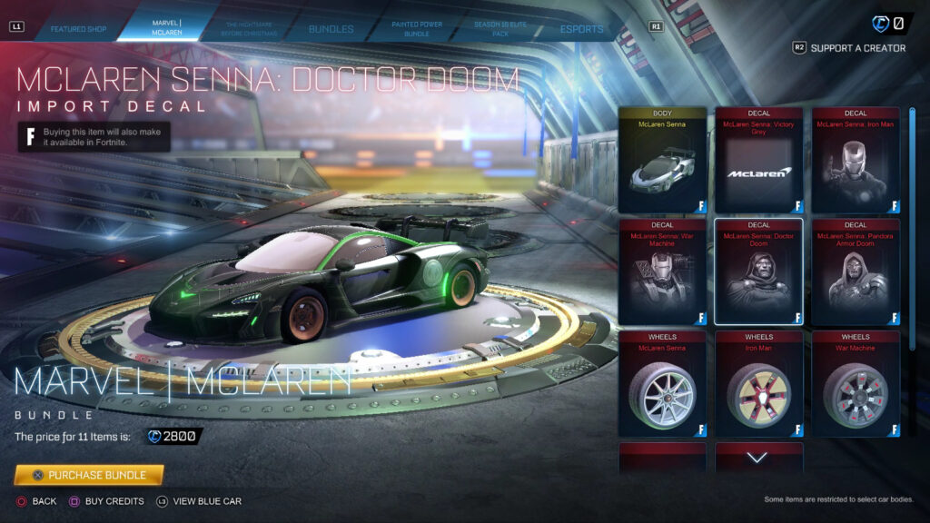 Rocket League McLaren Senna: Doctor Doom