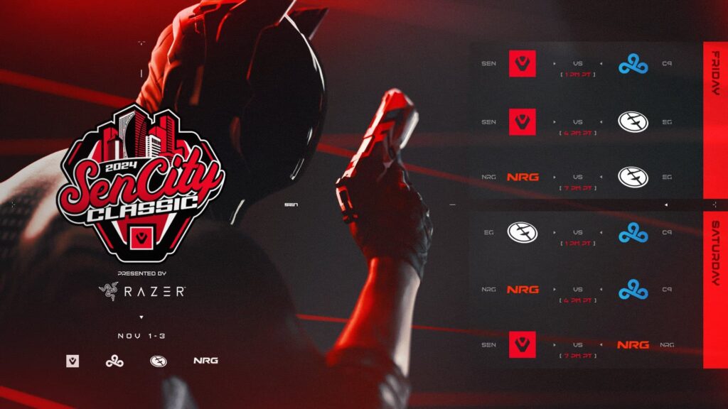 The schedule for the first two days of the SEN City Classic.