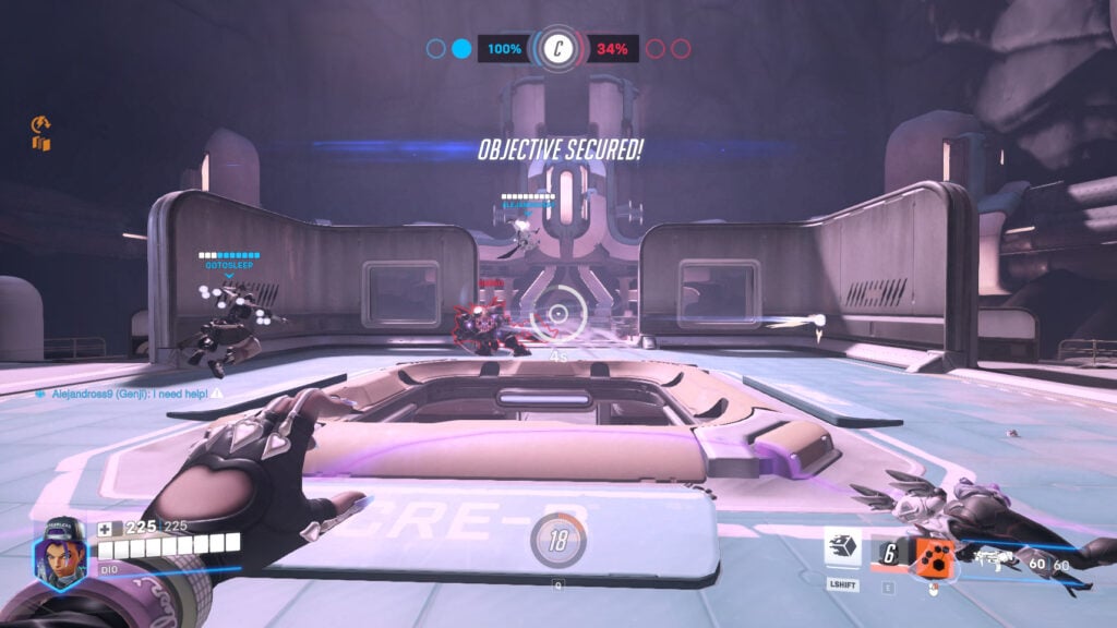 Sombra's Translocation cooldown got reduced in the Overwatch 2 hotfix