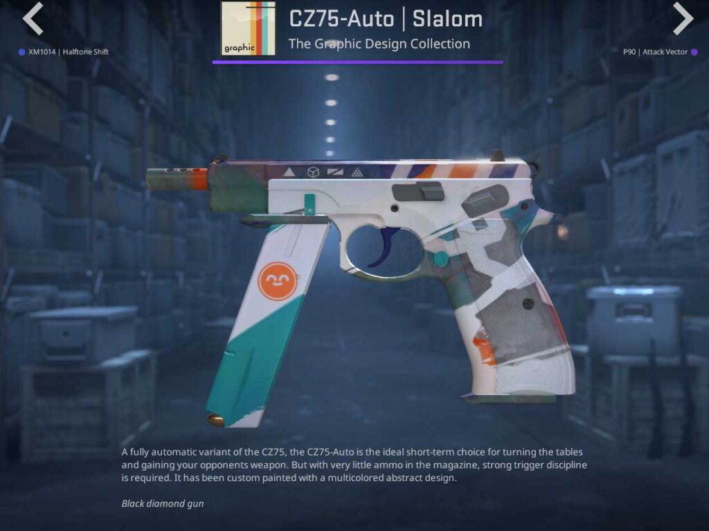 A weapon skin from the Graphics Collection in CS2.
