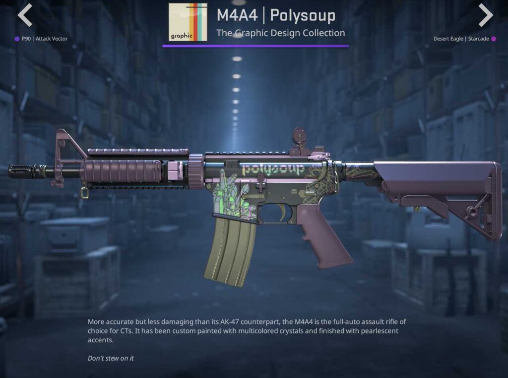 A weapon skin from the Graphics Collection in CS2.