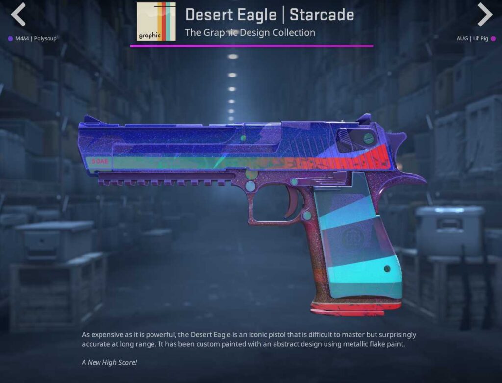 A weapon skin from the Graphics Collection in CS2.