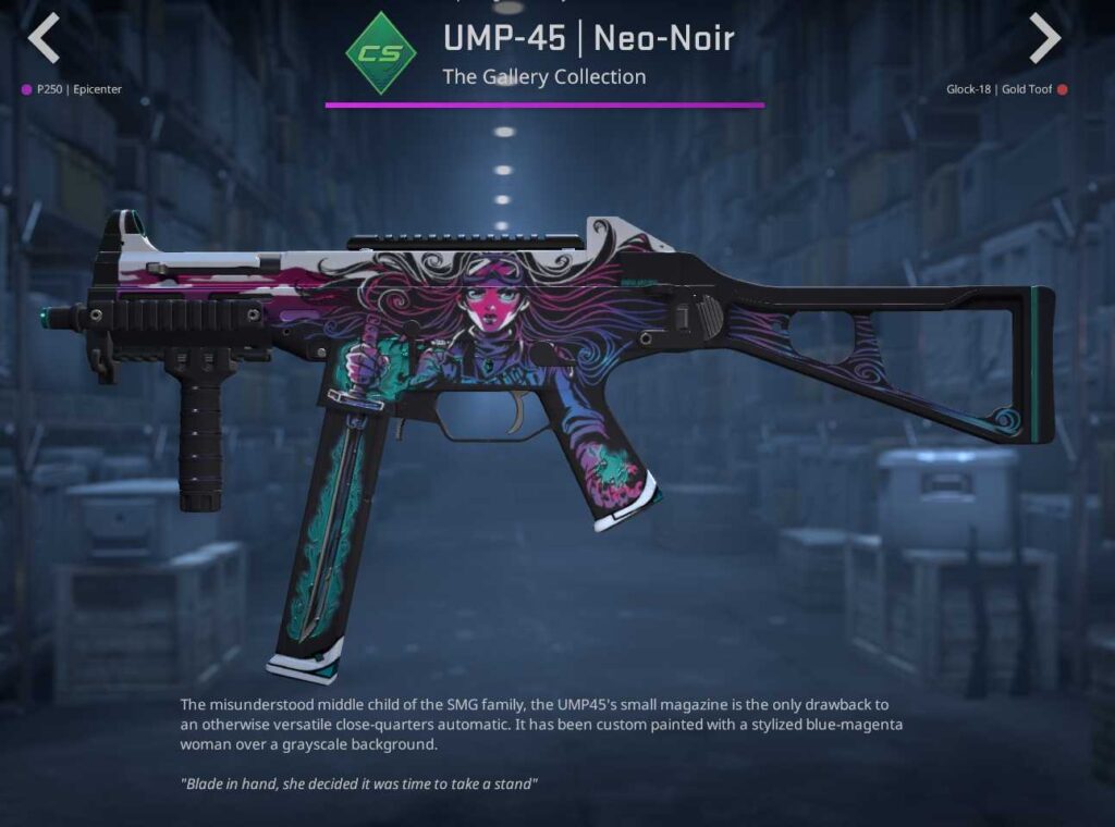 UMP-45 Neo Noir - CS2 Gallery Case