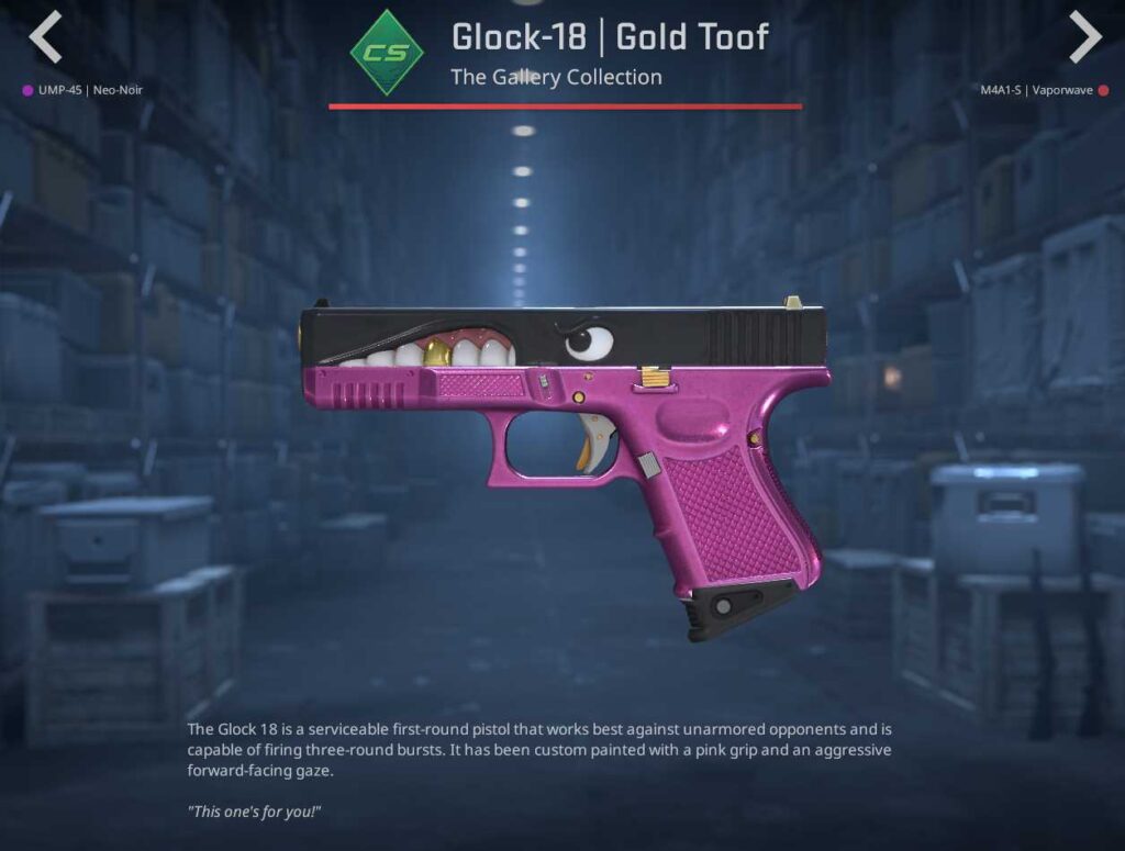 Glock 18 Gold Toof 