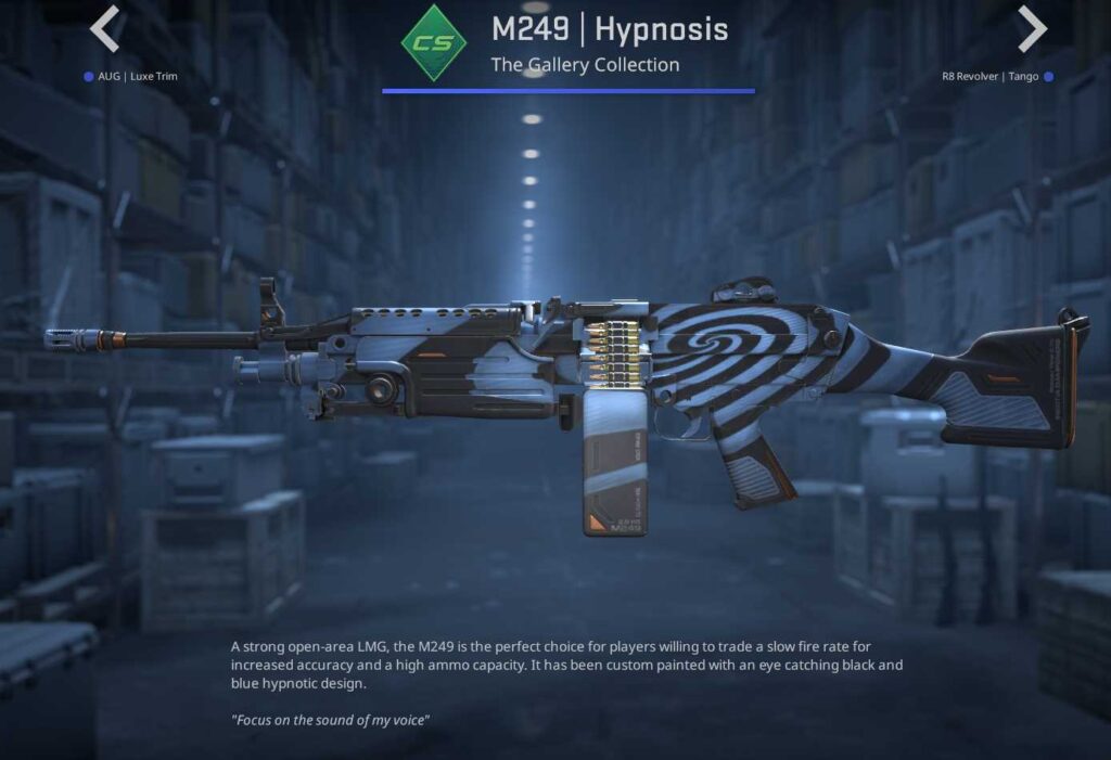 A screenshot of a weapon skin from the Gallery Case in CS2.