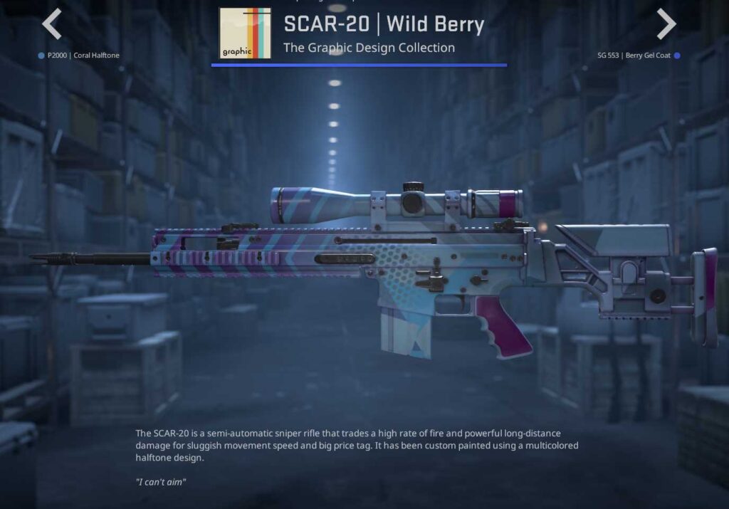 A weapon skin from the Graphics Collection in CS2.