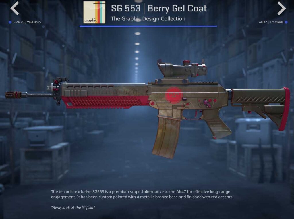 A weapon skin from the Graphics Collection in CS2.