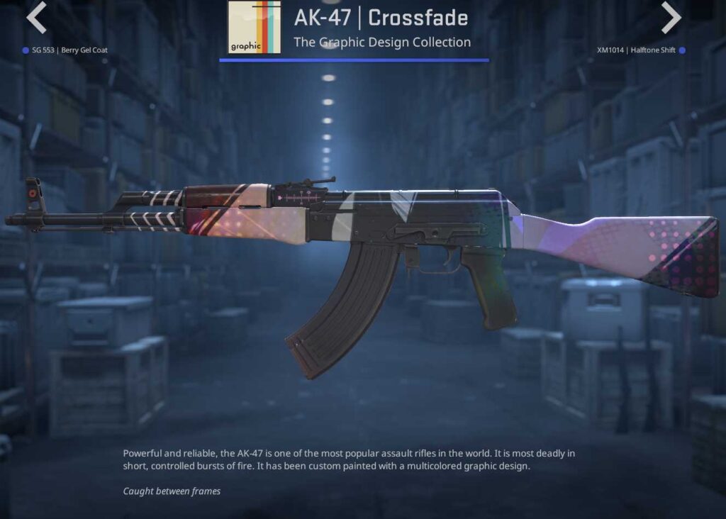A weapon skin from the Graphics Collection in CS2.