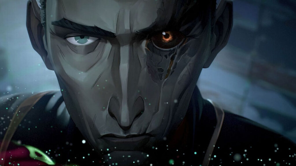 Silco from Arcane. He's a pale man with a black eye.