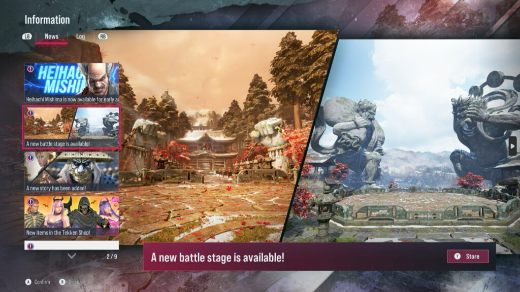 The image is a screenshot from TEKKEN 8: with info on the new stage GENMAJI TEMPLE