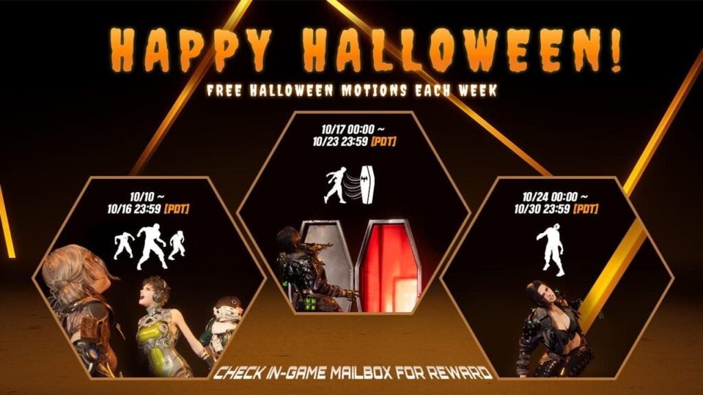 A look at the Halloween emote rewards you can get for free in The First Descendant.