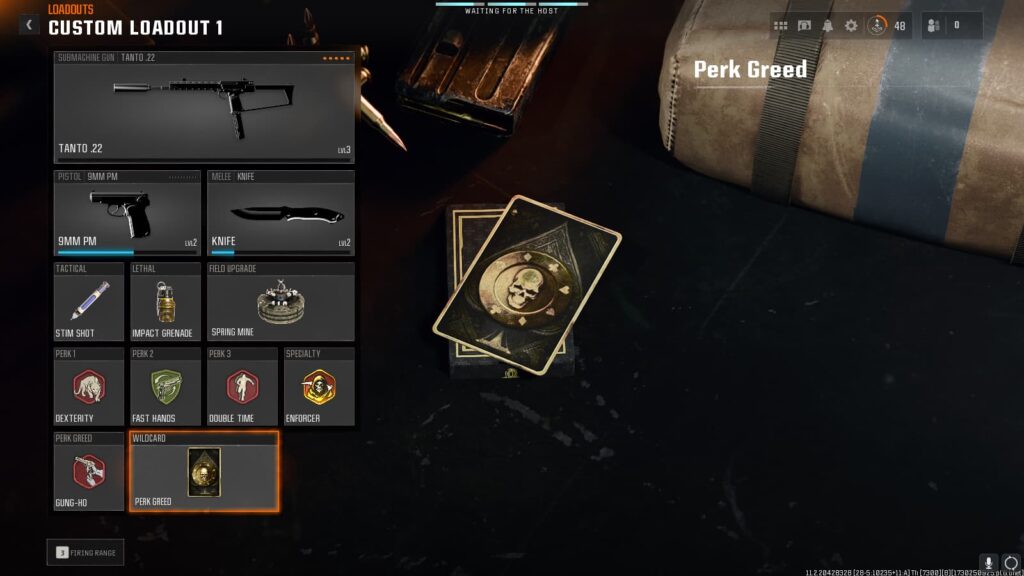 The perks, wildcard, and specialty along with the other items of the best Tanto .22 loadout in Black Ops 6.